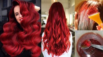 صبغ الشعر باللون الأحمر الناري طبيعياً في البيت بدون مواد كيميائية