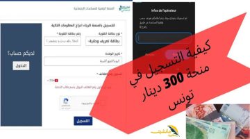 “احصل علي 300 دينار  social.gov.tn“ التسجيل في منحة 300 دينار 2024 تونس